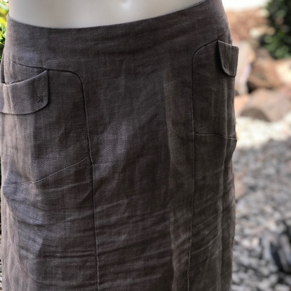 Nie + Zoe Beautiful Knee Length Skirt Copper Cream